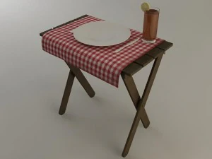 outdoor dining serving tray 3D Model