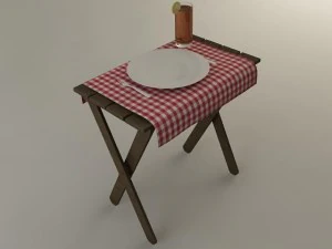 outdoor dining serving tray 3D Model