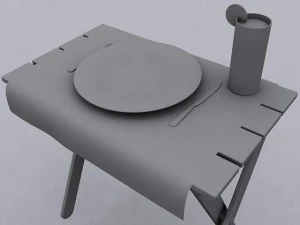 outdoor dining serving tray 3D Model