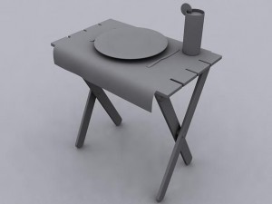 outdoor dining serving tray Model 3D