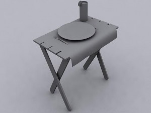 outdoor dining serving tray Model 3D
