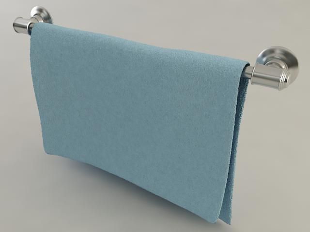 bathroom towel rack 3D Model .c4d .max .obj .3ds .fbx .stl .blend 