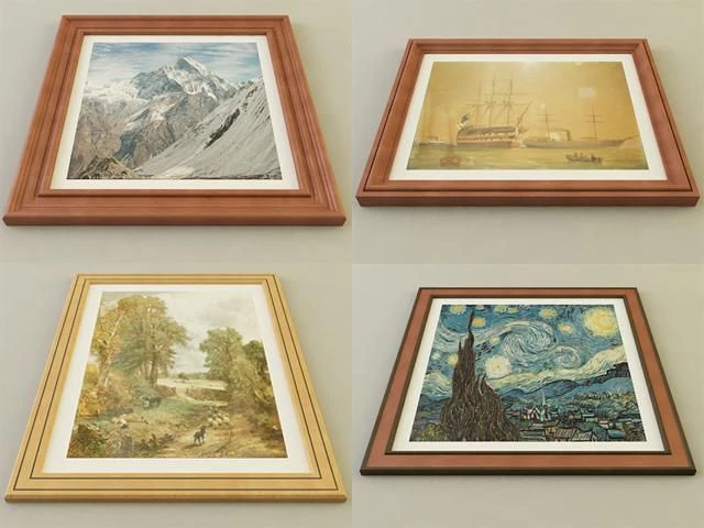 picture frame collection 3D Model .c4d .max .obj .3ds .fbx .stl .blend 