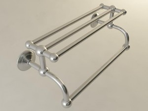 metal bathroom towel rack 3D Model