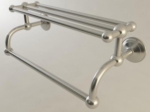 metal bathroom towel rack 3D Modell