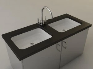 gewerbliche Sp&uuml;le 3D Modell