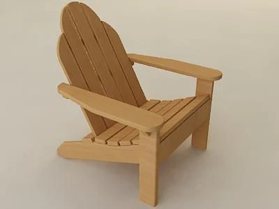 adirondack chair 3D Model .c4d .max .obj .3ds .fbx .stl .blend 