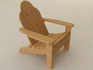 adirondack sandalye 3D Model