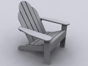 adirondack chair 3Dモデル