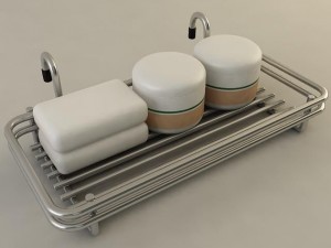 bathroom accessory rack 3D Model