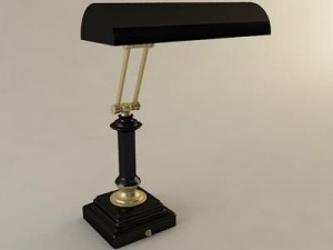 banker style adjustable lamp 3D Model