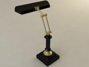 banker style adjustable lamp Modelo 3D