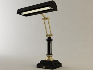 banker style adjustable lamp Modelo 3D
