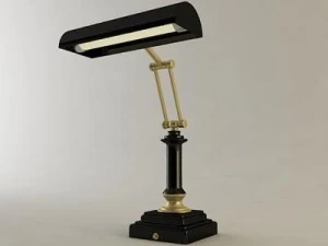 banker style adjustable lamp 3D Model