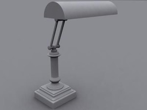 banker style adjustable lamp Modelo 3D