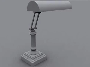 banker style adjustable lamp 3D Model
