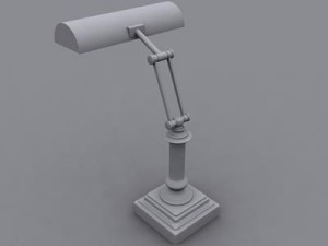 banker style adjustable lamp Modelo 3D