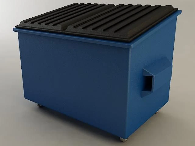 M&uuml;llcontainer 3D Modell .c4d .max .obj .3ds .fbx .stl .blend 