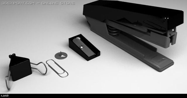 office accessories Modèle 3D .c4d .max .obj .3ds .fbx .stl .blend 