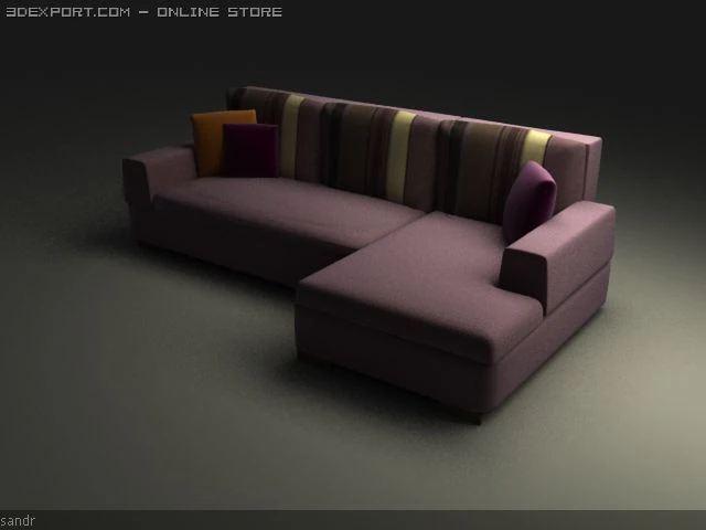 sofa Model 3D .c4d .max .obj .3ds .fbx .stl .blend 