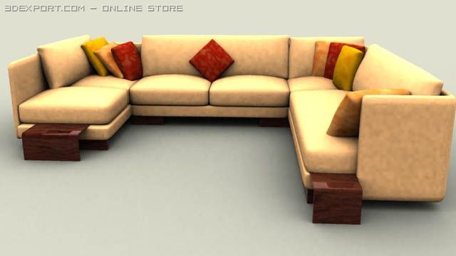 sofa_2 3Dモデル .c4d .max .obj .3ds .fbx .stl .blend 