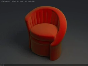 kursi berlengan Model 3D