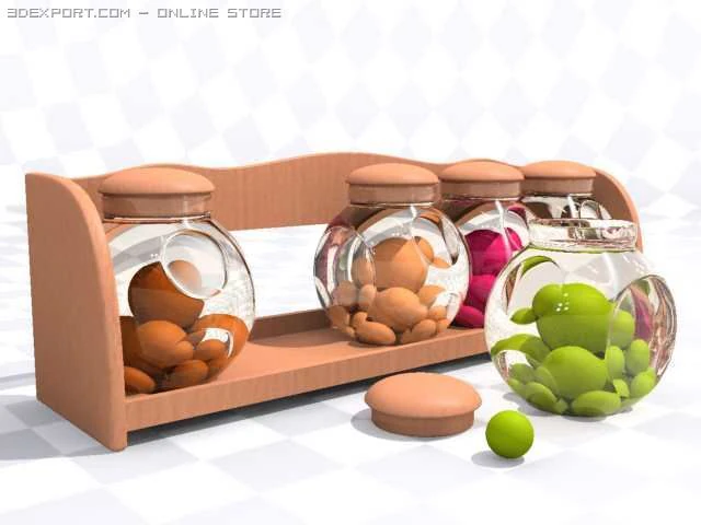stand jar 3D Model .c4d .max .obj .3ds .fbx .stl .blend 