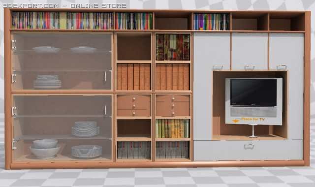 cupboard 3D Model .c4d .max .obj .3ds .fbx .stl .blend 