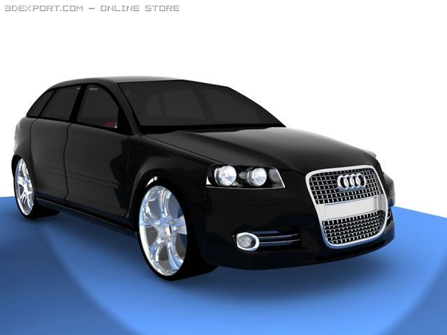 audi a3 sportback Modelo 3D .c4d .max .obj .3ds .fbx .stl .blend 