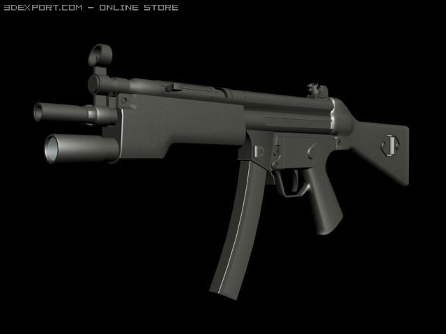 mp5a4 Model 3D .c4d .max .obj .3ds .fbx .stl .blend 