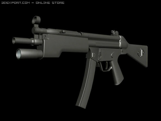 mp5a4 3D Model .c4d .max .obj .3ds .fbx .stl .blend 