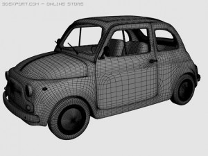 fiat 500 Modello 3D