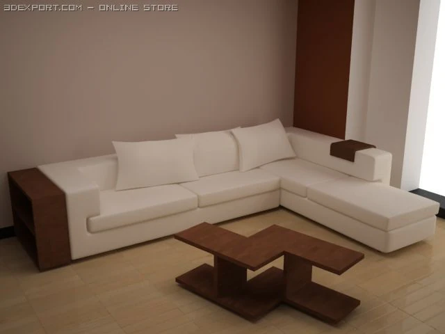 sofa l 3D Model .c4d .max .obj .3ds .fbx .stl .blend