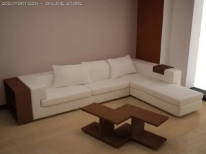 диван л 3D Модель