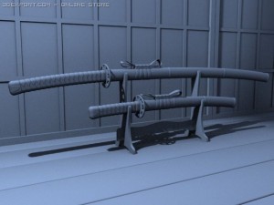 katana Modèle 3D