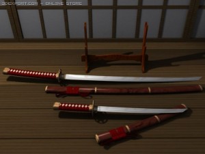 katana Modèle 3D
