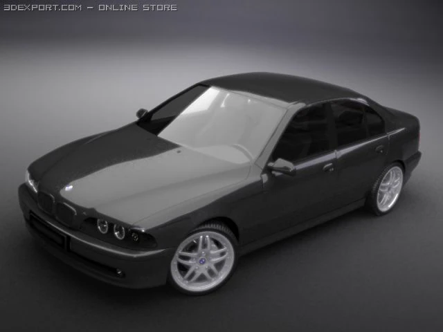 bmw 523i 3D Model .c4d .max .obj .3ds .fbx .stl .blend 