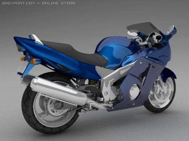 honda cbr1100xx 3D Model .c4d .max .obj .3ds .fbx .stl .blend