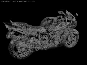 honda cbr1100xx 3D मॉडल