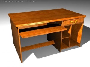 computer  study table Modèle 3D