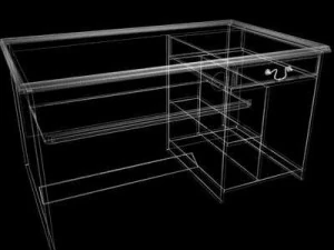 komputerowy st&oacute;ł do nauki Model 3D