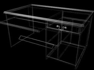 komputerowy st&oacute;ł do nauki Model 3D