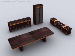 teble and sofa Modelo 3D