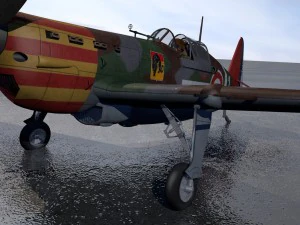 morane saulnier ms-406 c1 3D Model