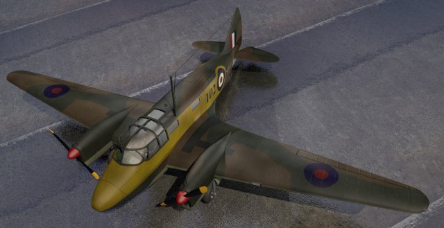 airspeed as10 oxford mk-1 3D Model .c4d .max .obj .3ds .fbx .stl .blend 