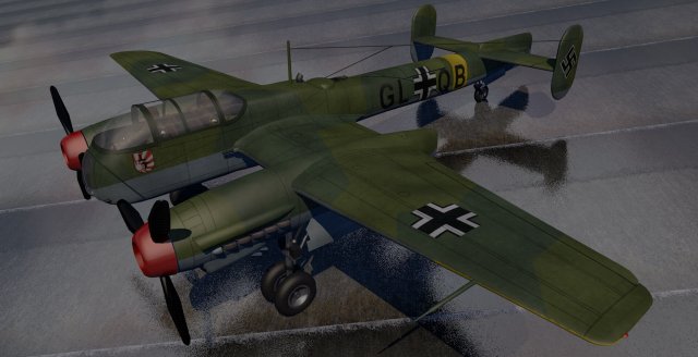 arado ar-240 a-02 Modelo 3D .c4d .max .obj .3ds .fbx .stl .blend 