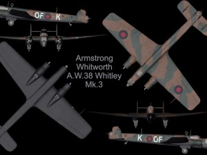 armstrong whitworth whitley mk-3 3D Model