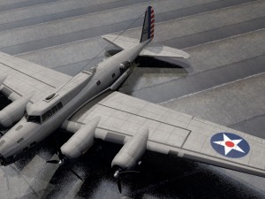 bowing b-17d fortress Modello 3D