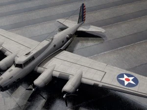 s'inclinant forteresse b-17d Modèle 3D