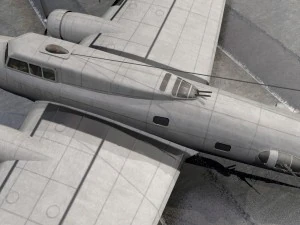 bowing b-17d fortress 3D Model